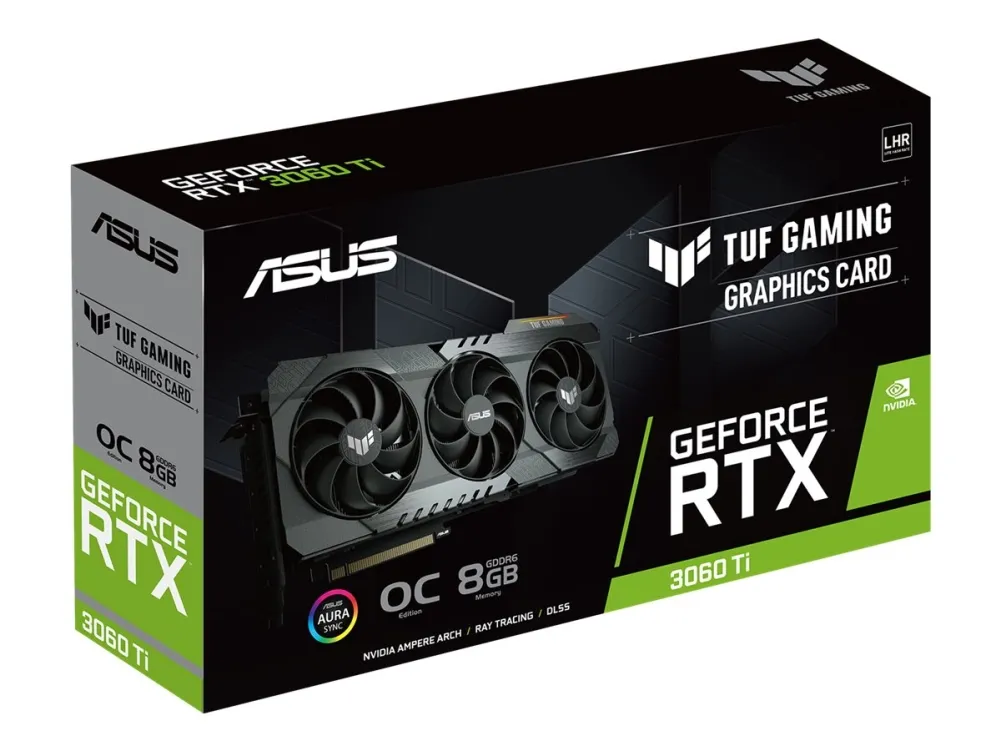 [OUTLET] - ASUS TUF Gaming GeForce RTX 3060 Ti V2 OC Edition, GeForce RTX 3060 Ti, 8 GB, GDDR6, 256 bit, 7680 x 4320 pixlar, PCI Express x16 4.0 - LHR
