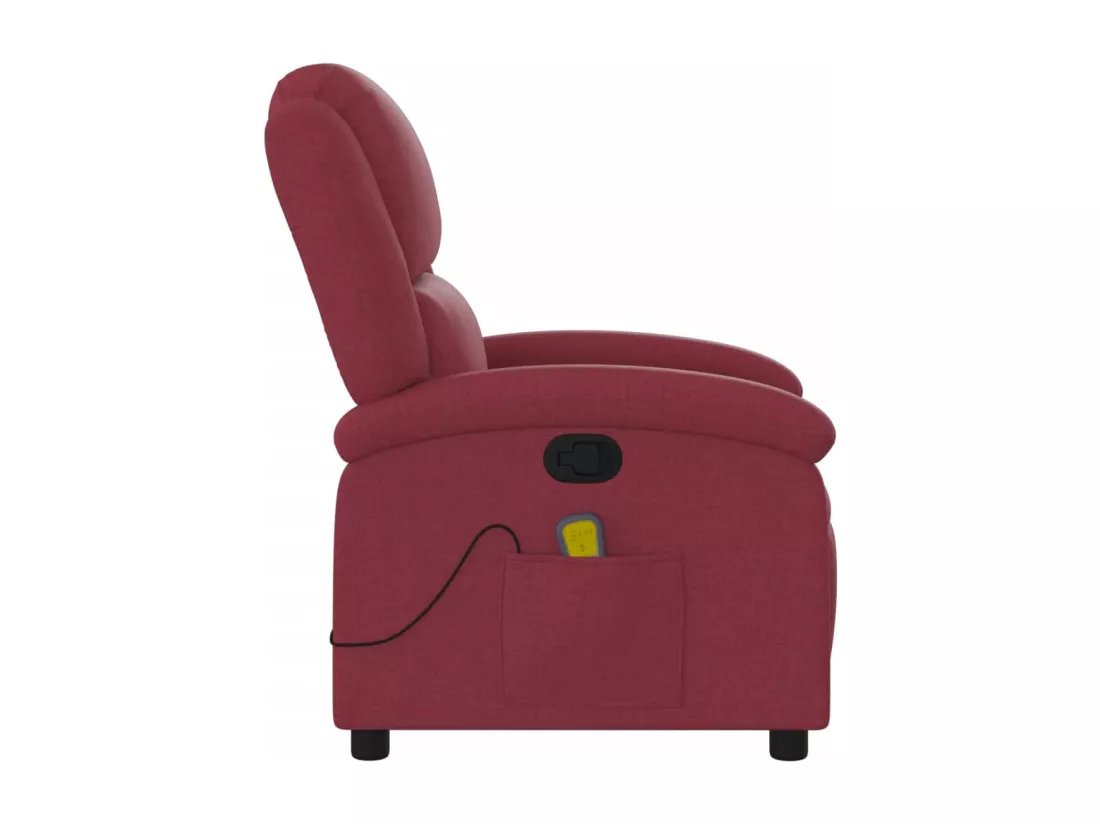 Fauteuil massant inclinable Rouge bordeaux Tissu