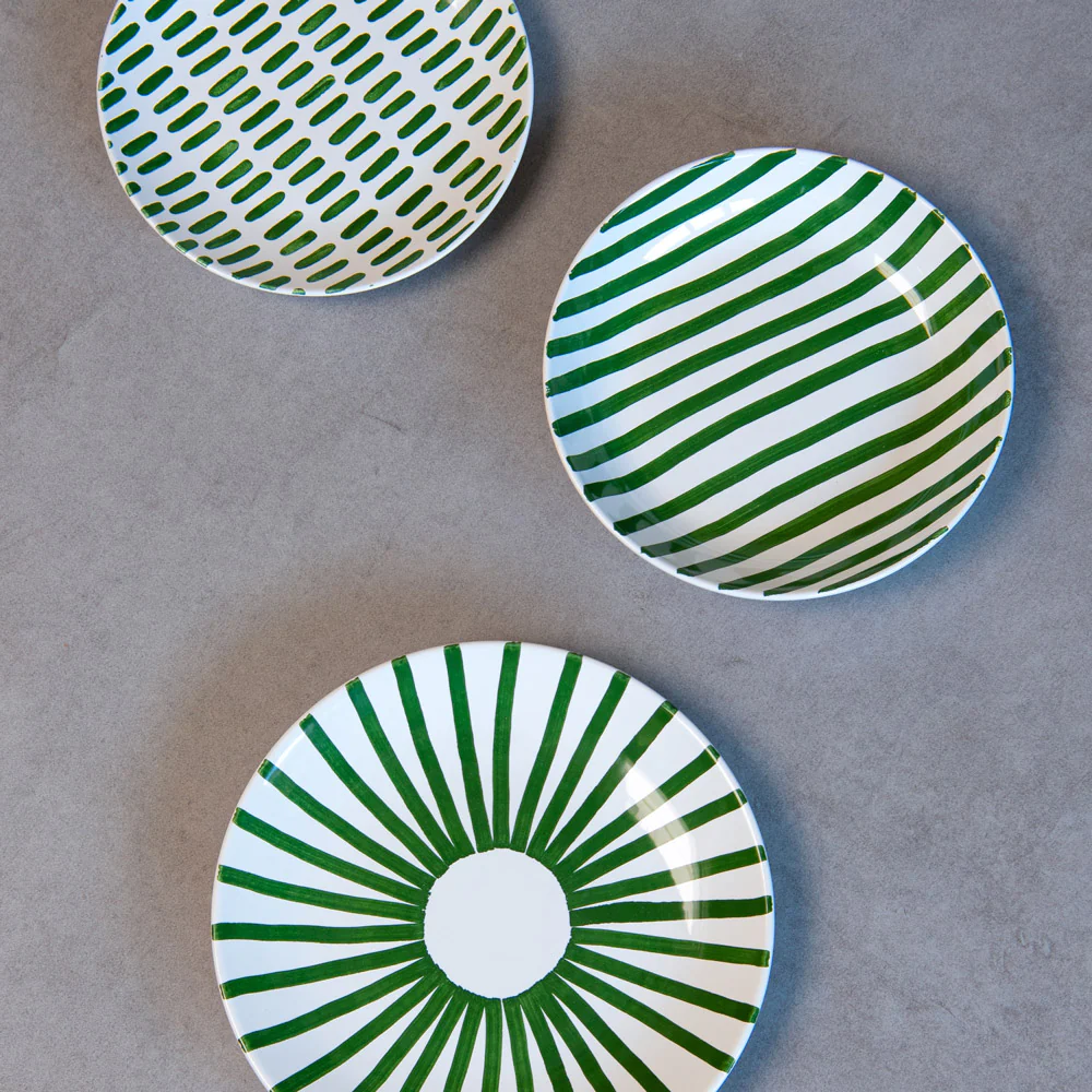 Assiette à dessert Santiago vert 21 cm (lot de 6) Table passion