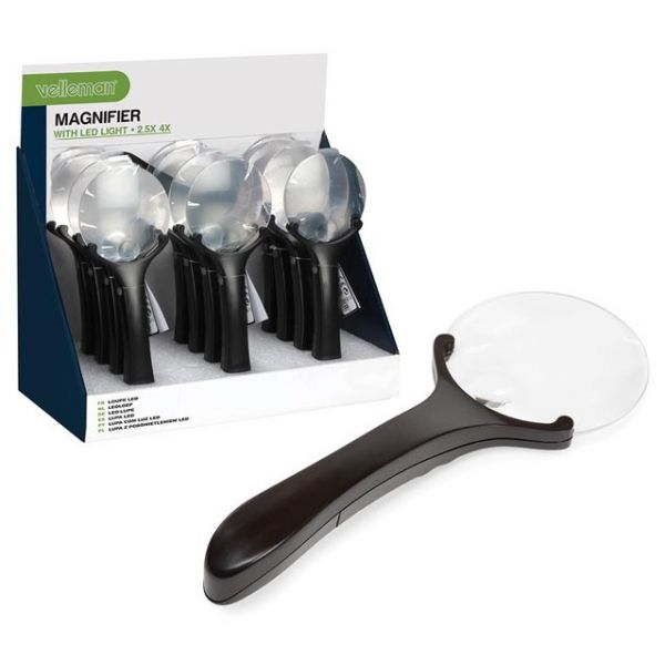 Velleman Expositor 12 Lupas c/ LED 6 12 Dioptrias - VTMG14D