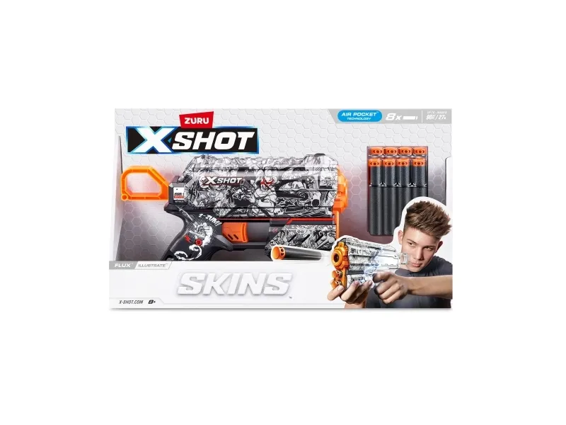 XSHOT legetøjsgevær Skins Flux, assorteret, 36516 (ZUR-36516)