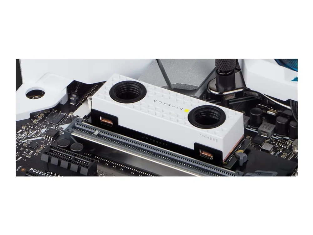 CORSAIR MP600 PRO XT - Hydro X Edition - SSD - krypteret - 2 TB - intern - M.2 2280 - PCIe 4.0 x4 (NVMe) - 256-bit AES - integreret kølelegeme - hvid