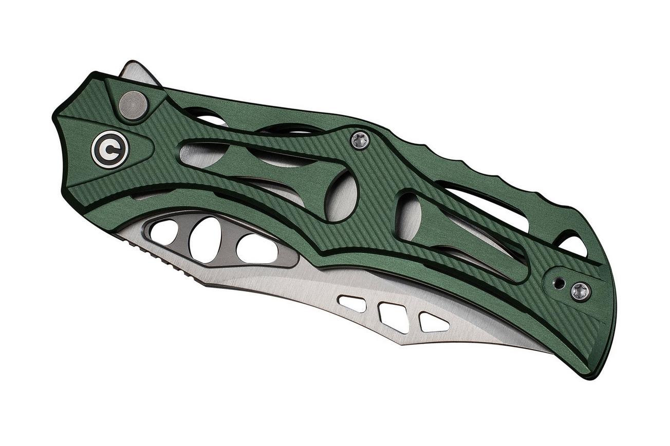 Civivi Biophase C23083-1 Satin Nitro-V, Green Aluminum, zakmes