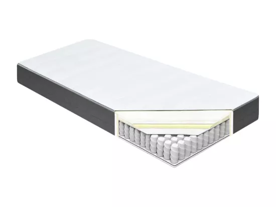 Sommier tapissier Gris foncé Tissu 180x200 cm