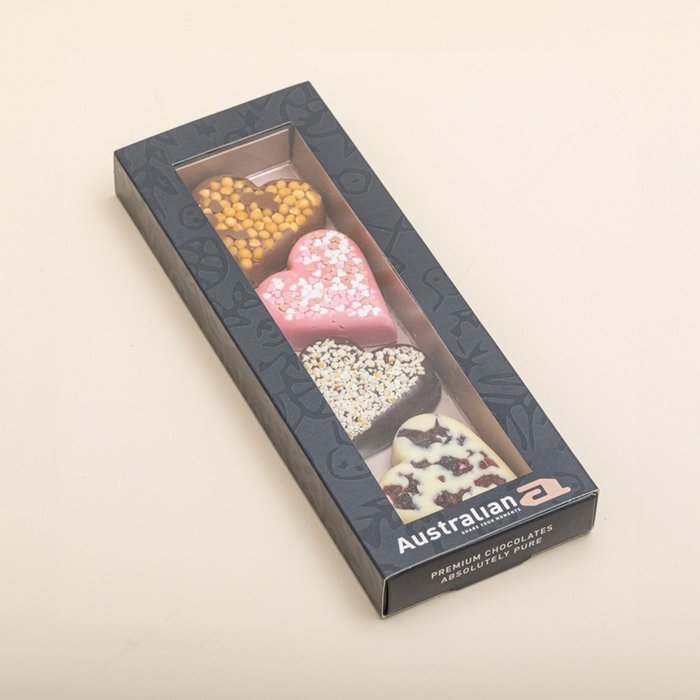 Australian | Sweethearts | Melk, Puur, Wit, Aardbei | 100gr
