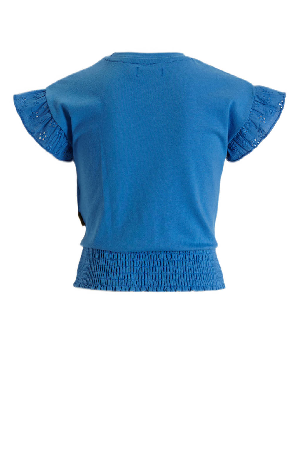 Orange Stars T-shirt Paulien met tekstopdruk blauw
