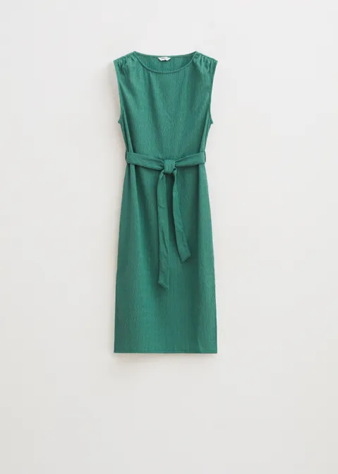 Maxi jurk met structuur groen (GRN.G)