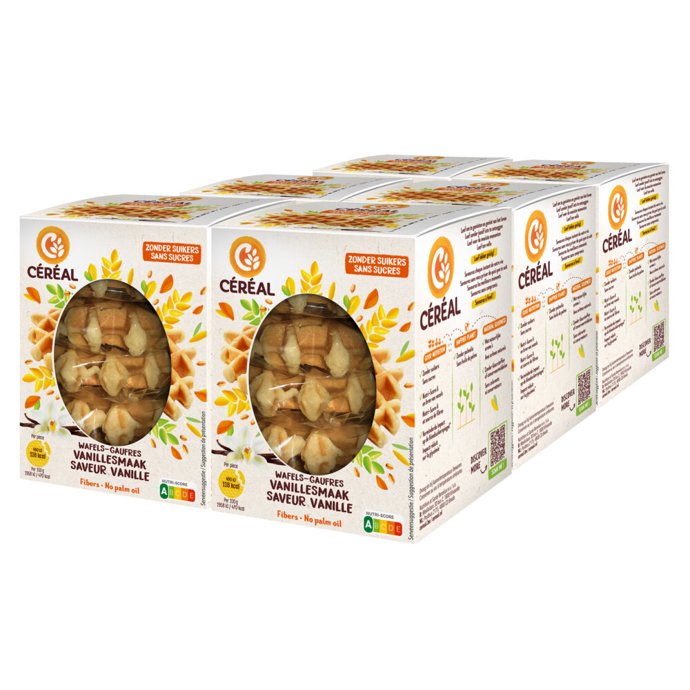 6x Céréal Wafels Vanille150 gr