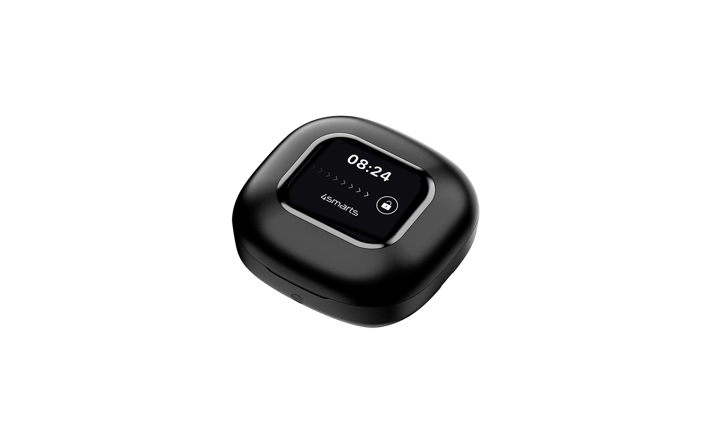Open-Ear Bluetooth Kopfhörer SkyBuds AI Screen, SchwarzOffene, kabellose Bluetooth-Kopfhörer mit smarter Ladeschale