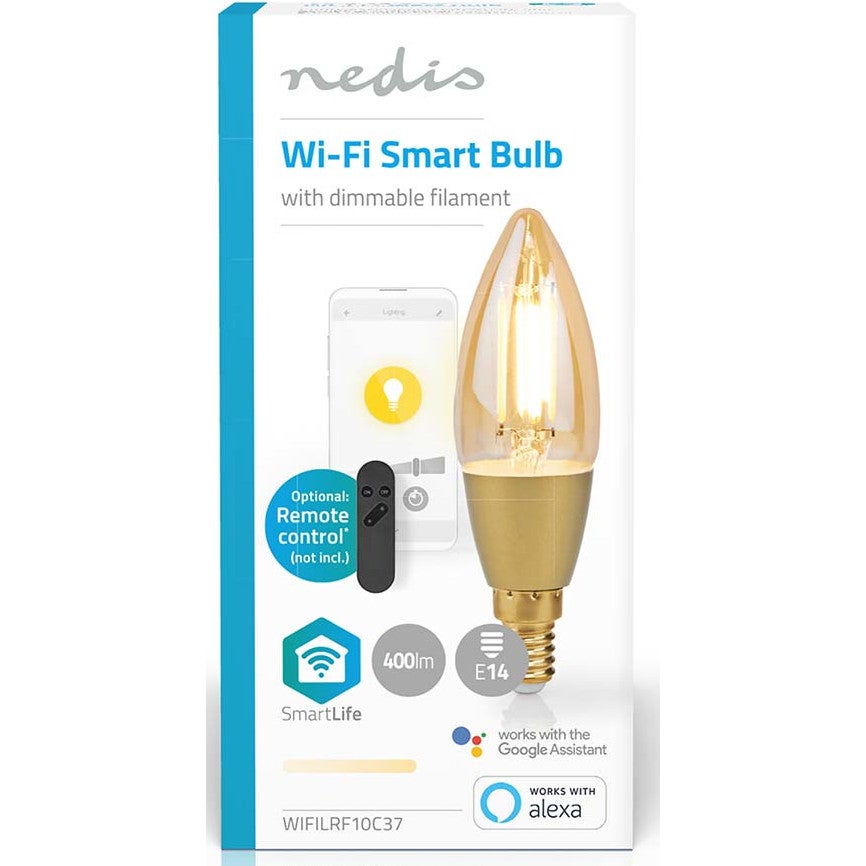 Nedis WIFILRF10C37 Smartlife LED Filamentlamp E14 WIFI 470 lm 4.9W warm wit