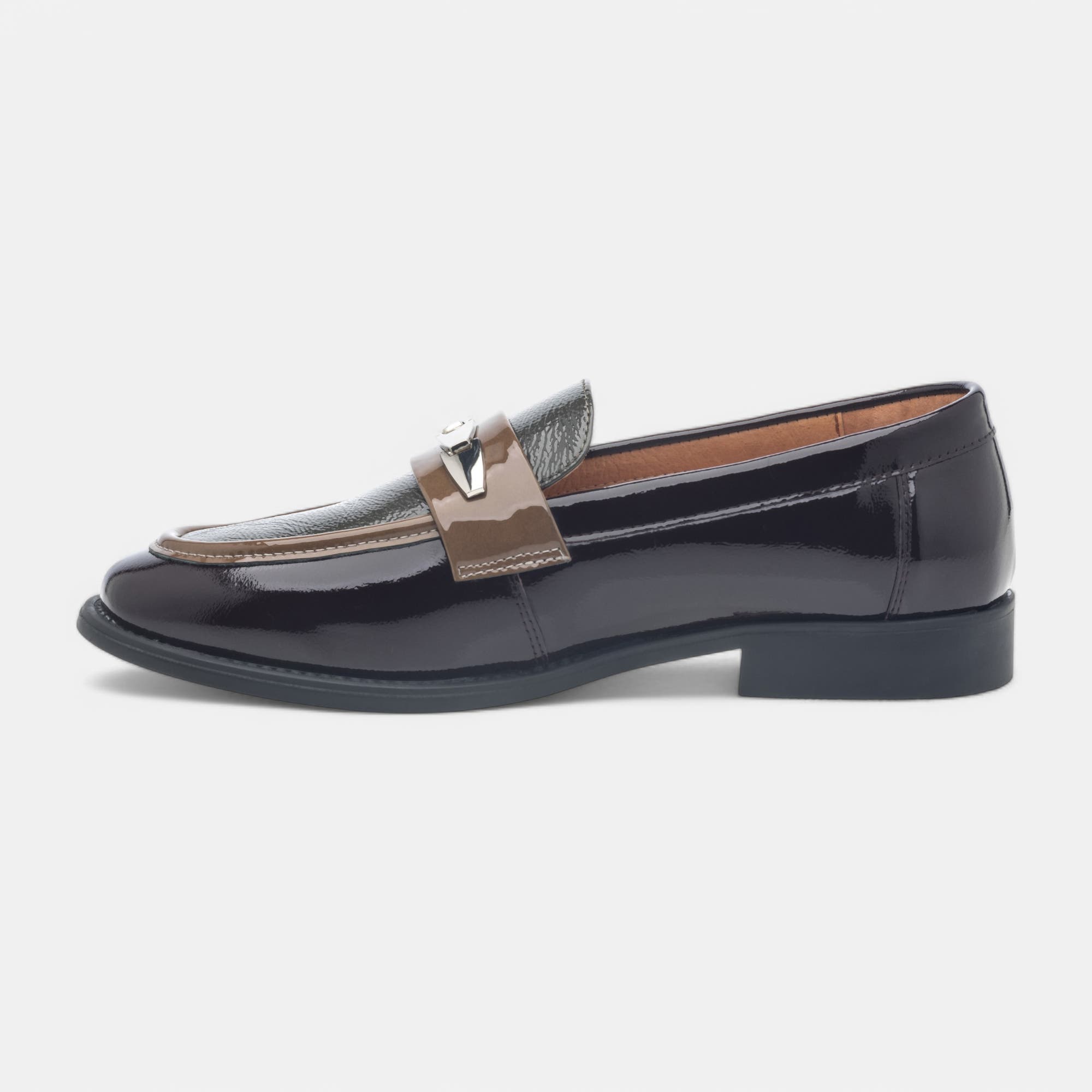 Mocassins Femme en cuir bordeaux