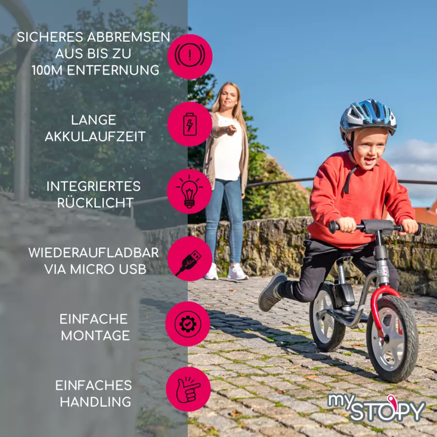 mySTOPY Laufrad Bremse für PUKY LR M schwarz