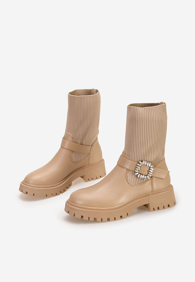 Bottines femme kaki Taera