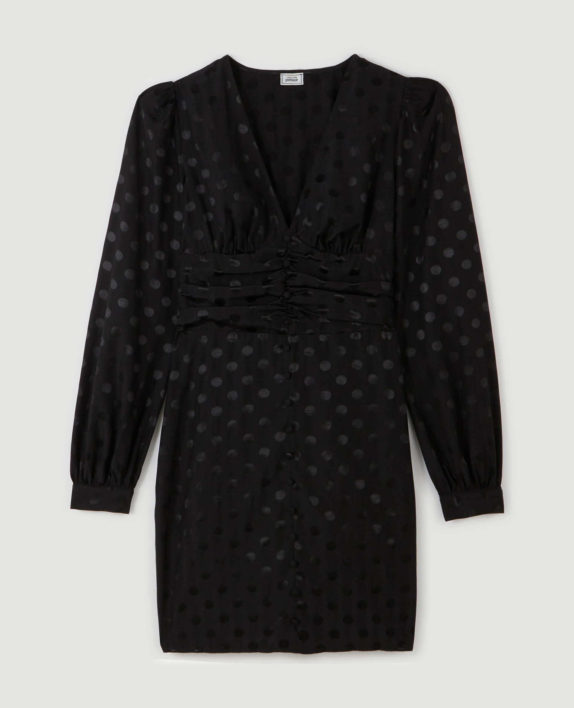Robe courte avec boutons - Noir