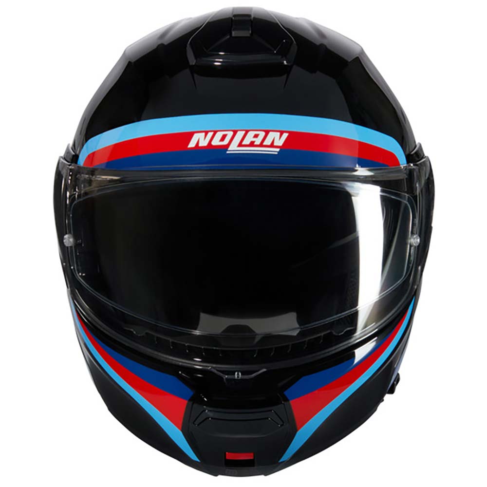 Nolan - Casque N100-6 Assoluto N-Com Noir / Rouge / Bleu / Brillant