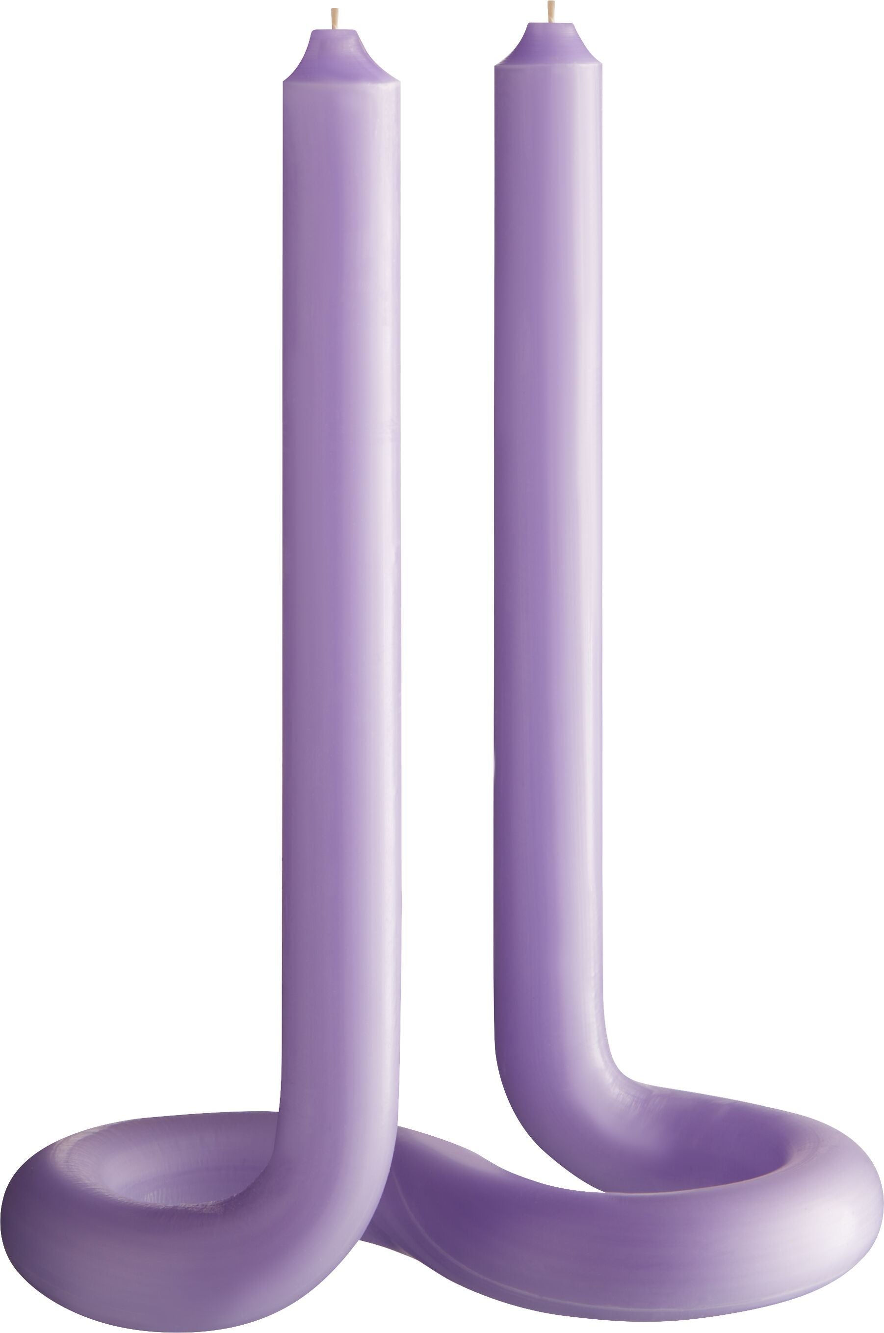 TWIST Kerze lavender H27.5cm - Violett / B: 17.0 cm x T: 10.0 cm x H: 24.5 cm