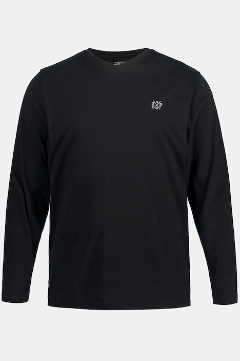 JP 1880 Langarmshirt, Basic, Langarm, V-Ausschnitt, bis 8 XL