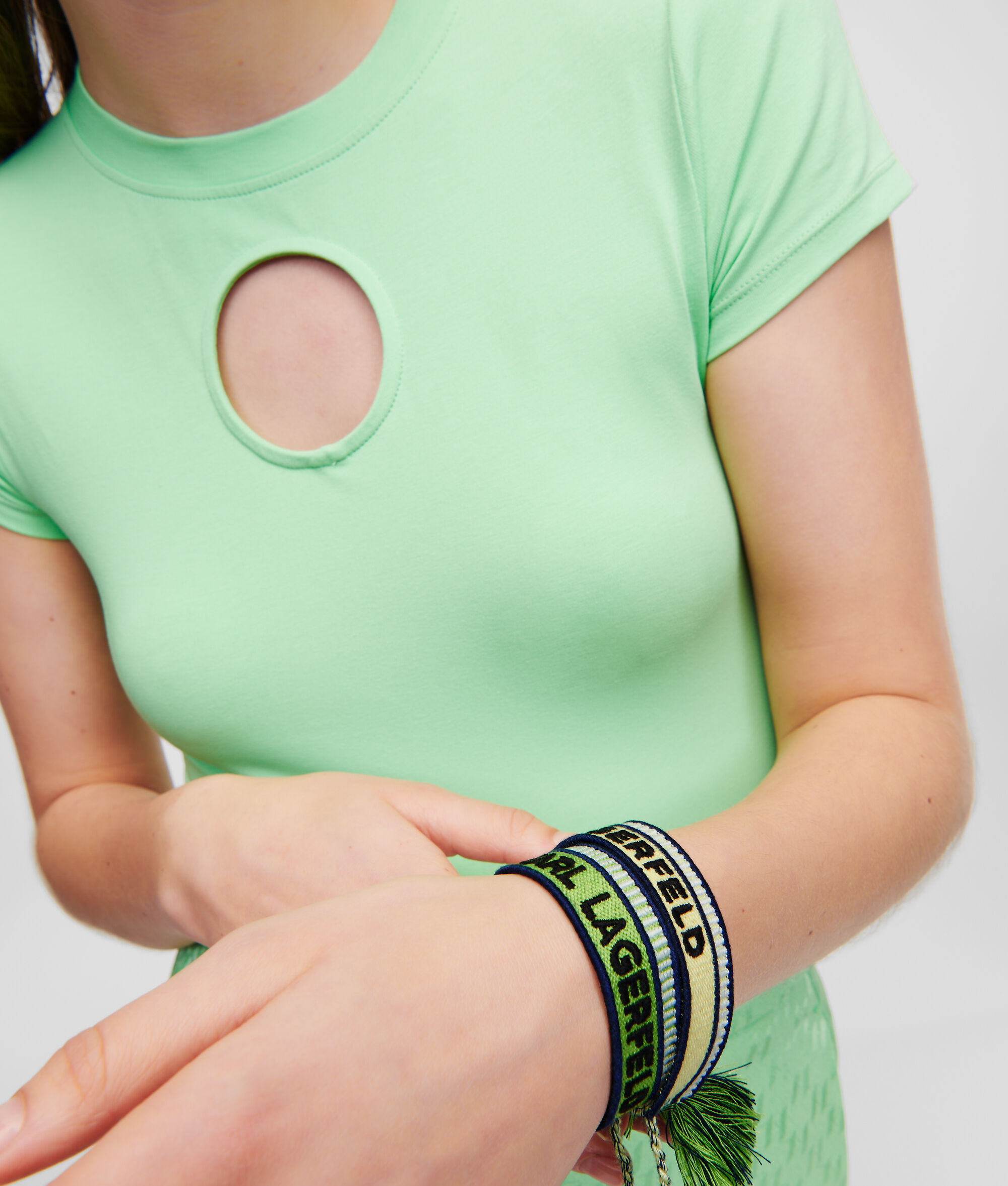 LOT DE DEUX BRACELETS K/WOVEN – JAUNE/VERT