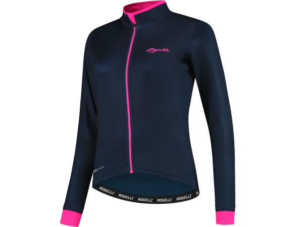 Rogelli Essential LS Lady Cykeltrøje, Blue/Pink