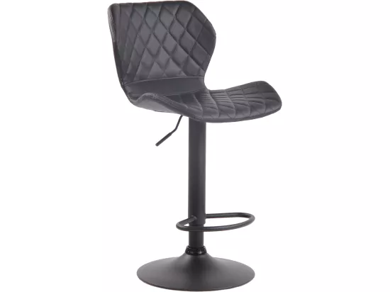 Tabouret de bar - Similicuir & Métal - Noir - Cork
