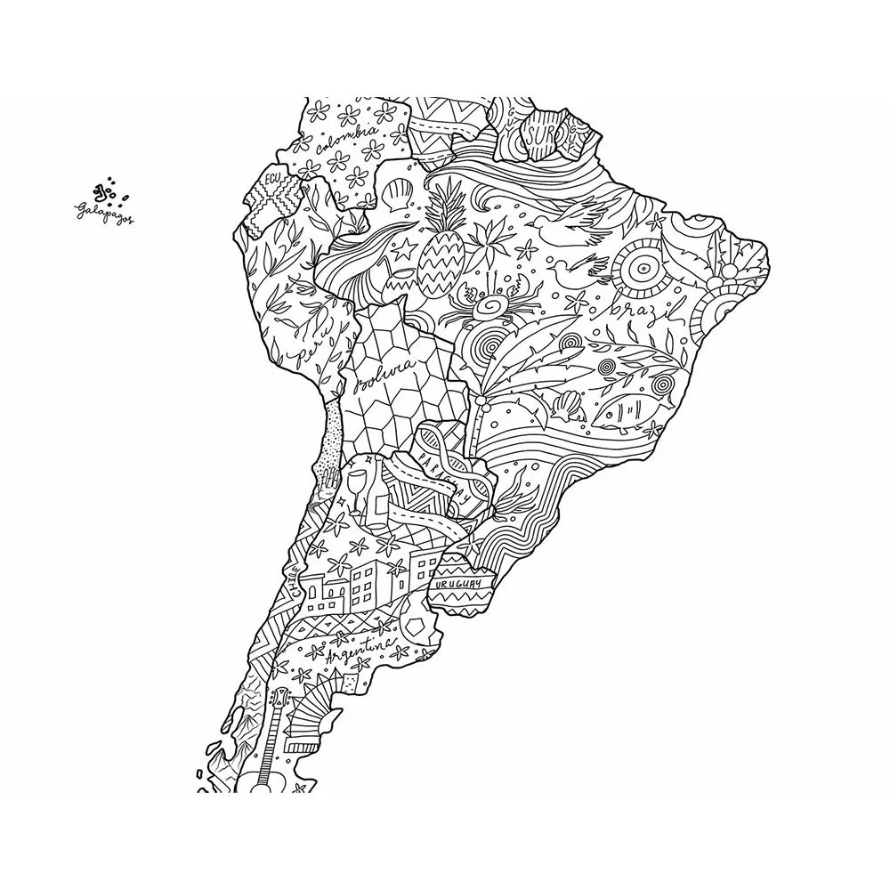 Awesome maps Coloring Karte