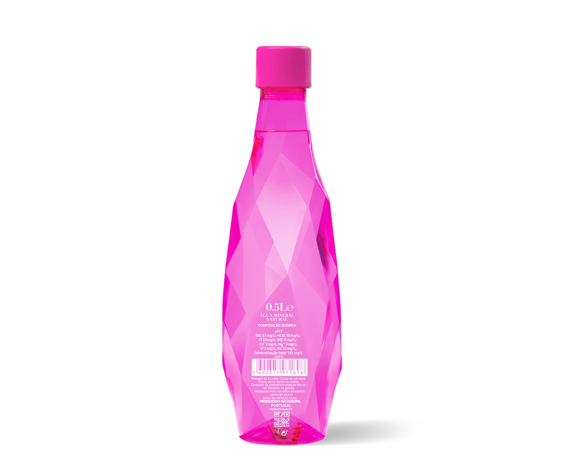 ÁGUA HEALSI MINERAL FUCSHIA 0.50L
