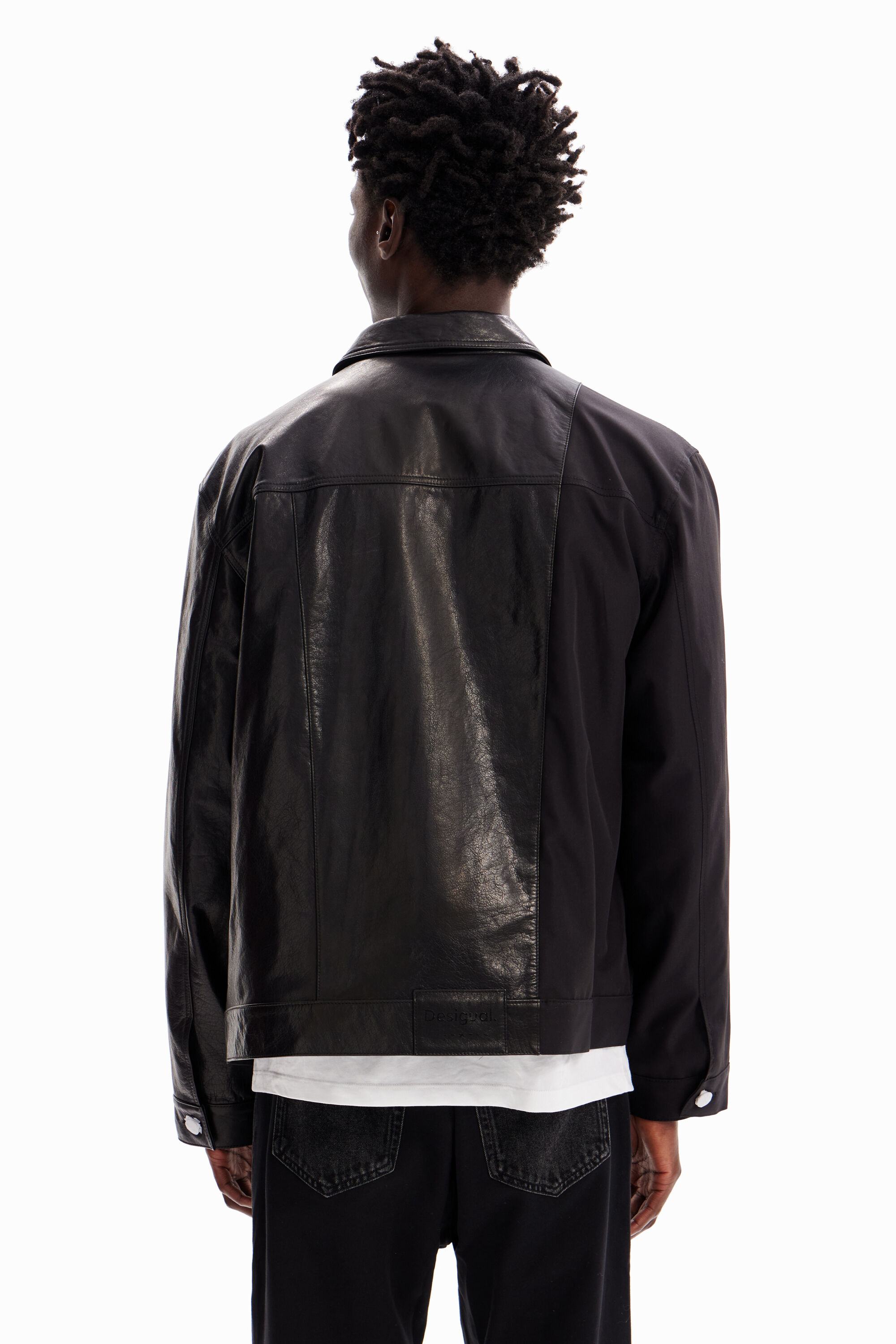 Veste trucker cuir