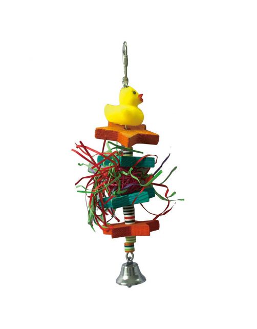 Keddoc Vogelspeelgoed Suprise Duck - Vogelspeelgoed - 23x6x6 cm Multi-Color