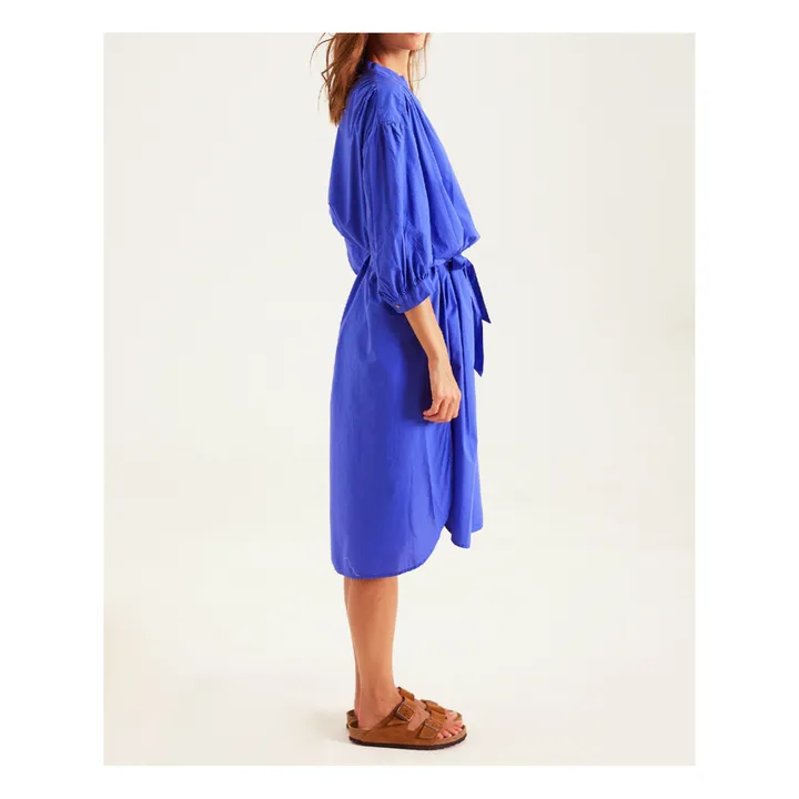 Sacrécoeur Robe Giulia Popeline de Coton | Bleu roi