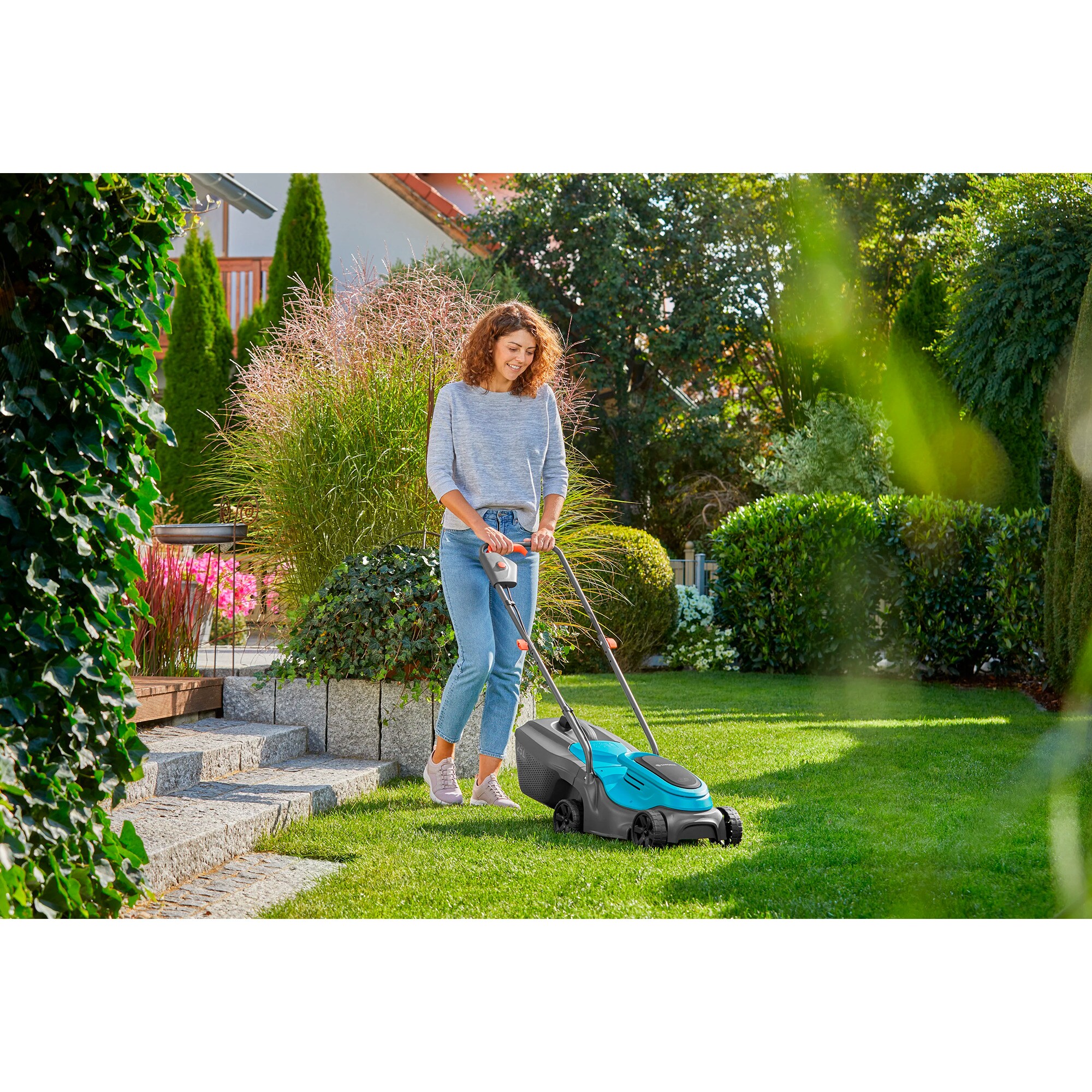 GARDENA Rasenmäher Akku-Rasenmäher PowerMax 30/18V P4A Ready-To-Use Set, 18Volt
