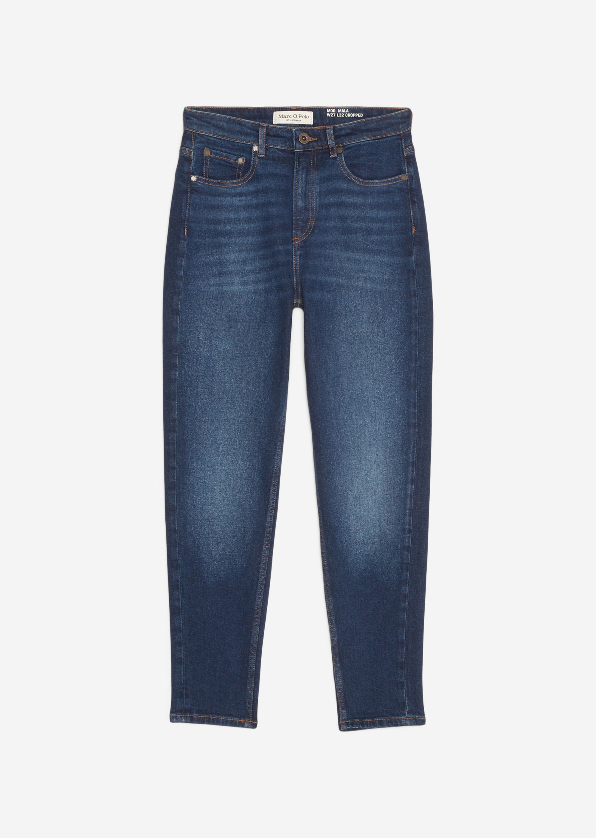 Jeans Modell MALA high waist cropped aus Organic Cotton Stretch