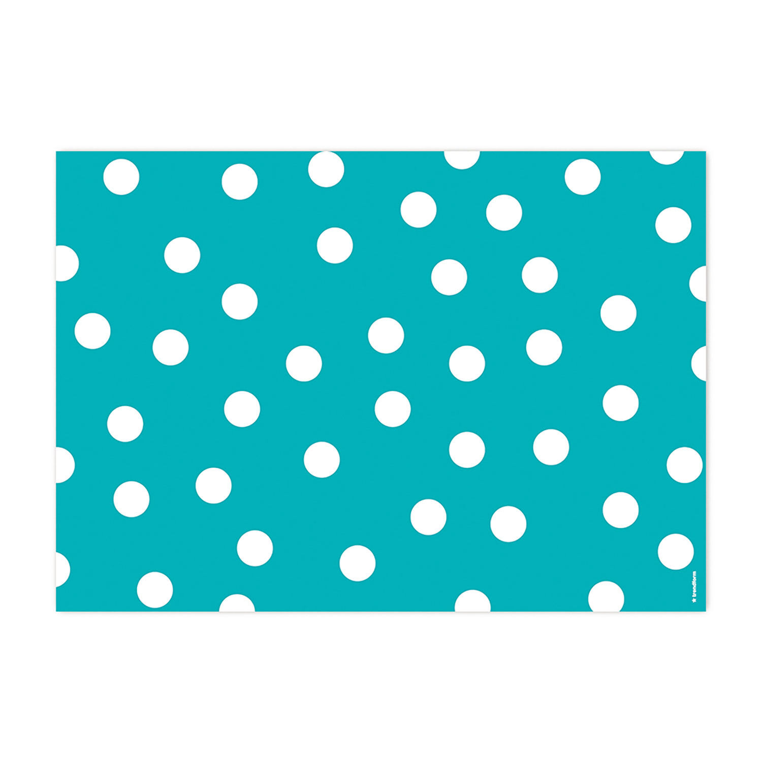 Papiertischset Polka Aqua