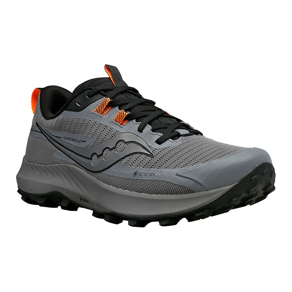 Saucony PEREGRINE 13 GTX - Chaussures trail Homme gravel/black
