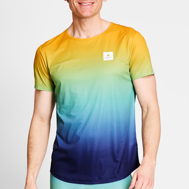 Saysky Drip Dye Flow T-Shirt Blue