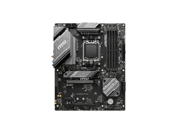 MSI - Bundkort - ATX - Socket AM5 - AMD B650 Chipset - USB 3.2 Gen 1, USB-C 3.2 Gen2, USB 3.2 Gen 2, USB-C 3.2 Gen 2x2 - 2.5 Gigabit LAN, Wi-Fi 6E, Bluetooth - onboard grafik (CPU påkrævet) - HD Audio (8-kanaler)