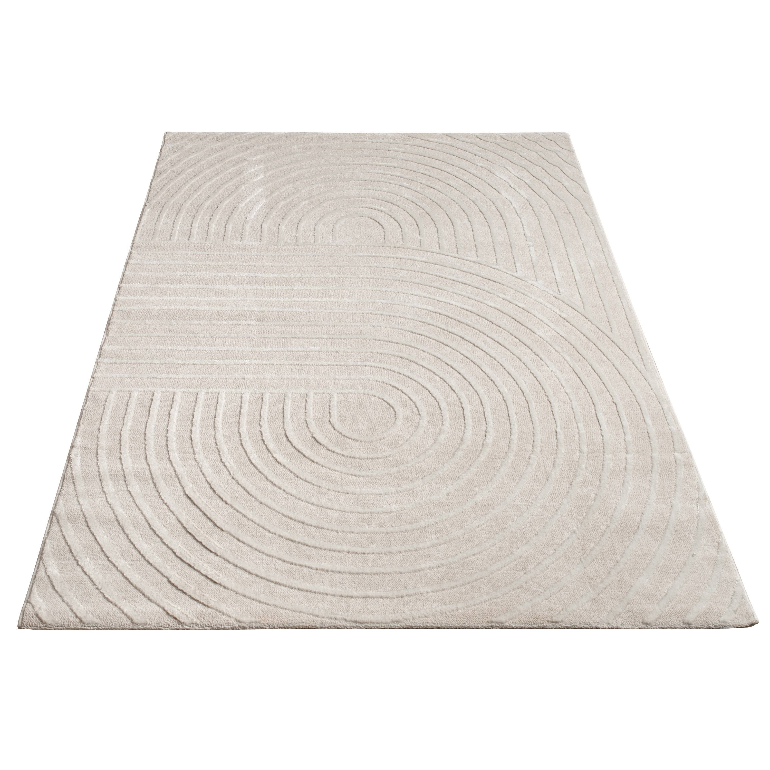 Paco Home Kurzflorteppich Santorini 612 Weiß/Creme 230 x 320cm Material: Textil