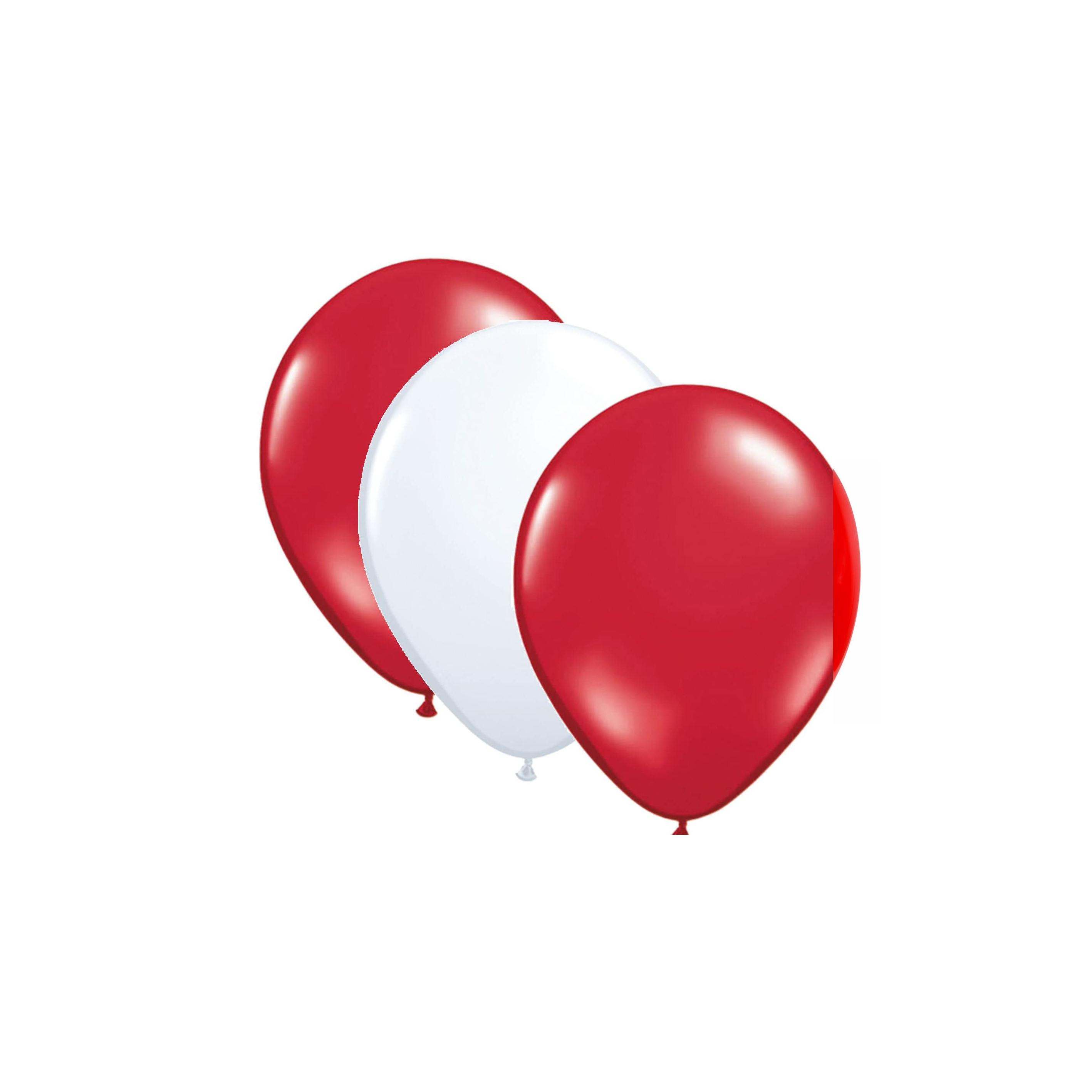 (200er Set) Ø30cm Party Deko Ballons Latex Luftballons für EM / WM / 1. August - Schweizer Kreuz