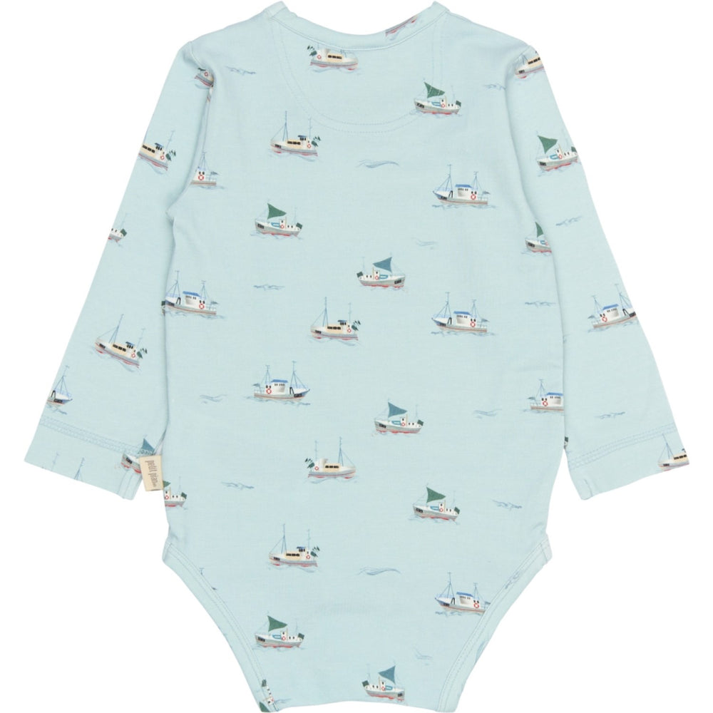 Køb Petit Piao Illusion Blue Boat AOP PPStar L_S Body