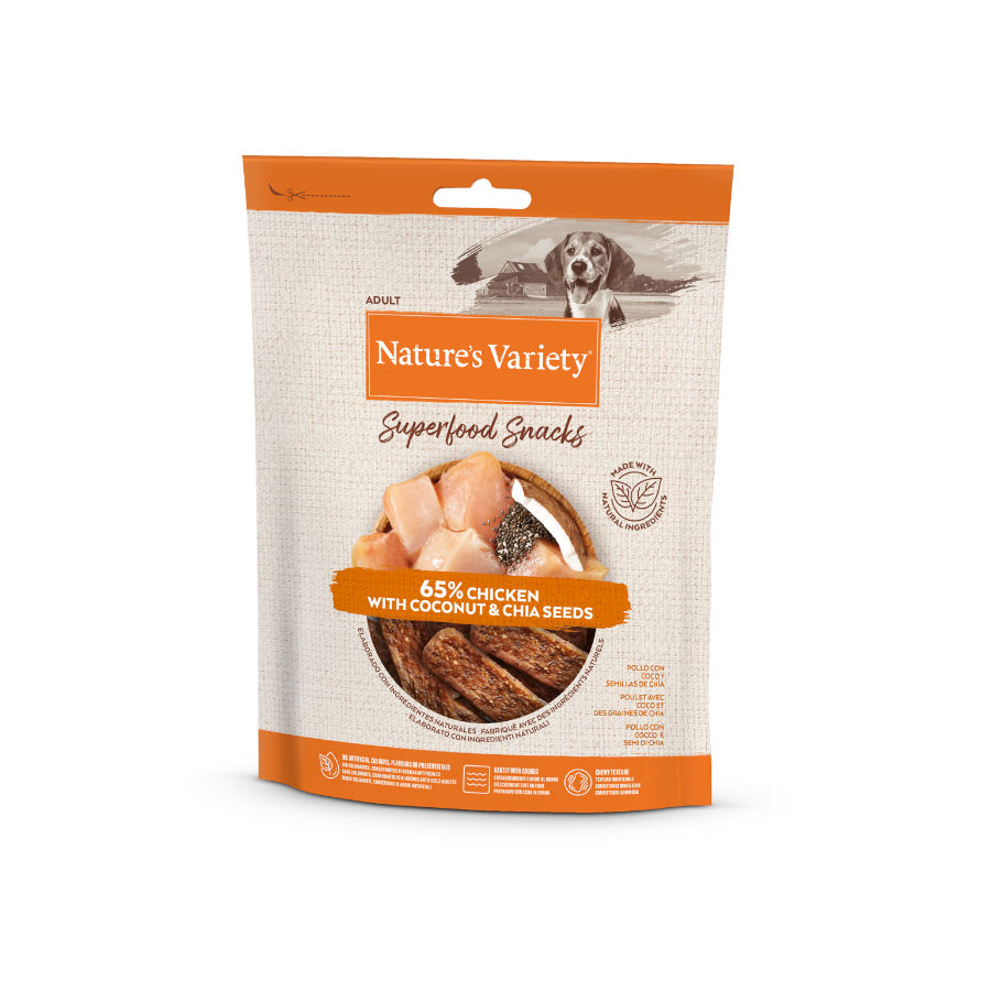 Barras de Frango Nature's Variety - Petiscos Supernutritivos para Cães