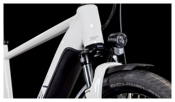 VTC Électrique Cube Touring Hybrid One 625 Shimano Cues 9V 625 Wh 700 mm Blanc Cotton Gris 2025