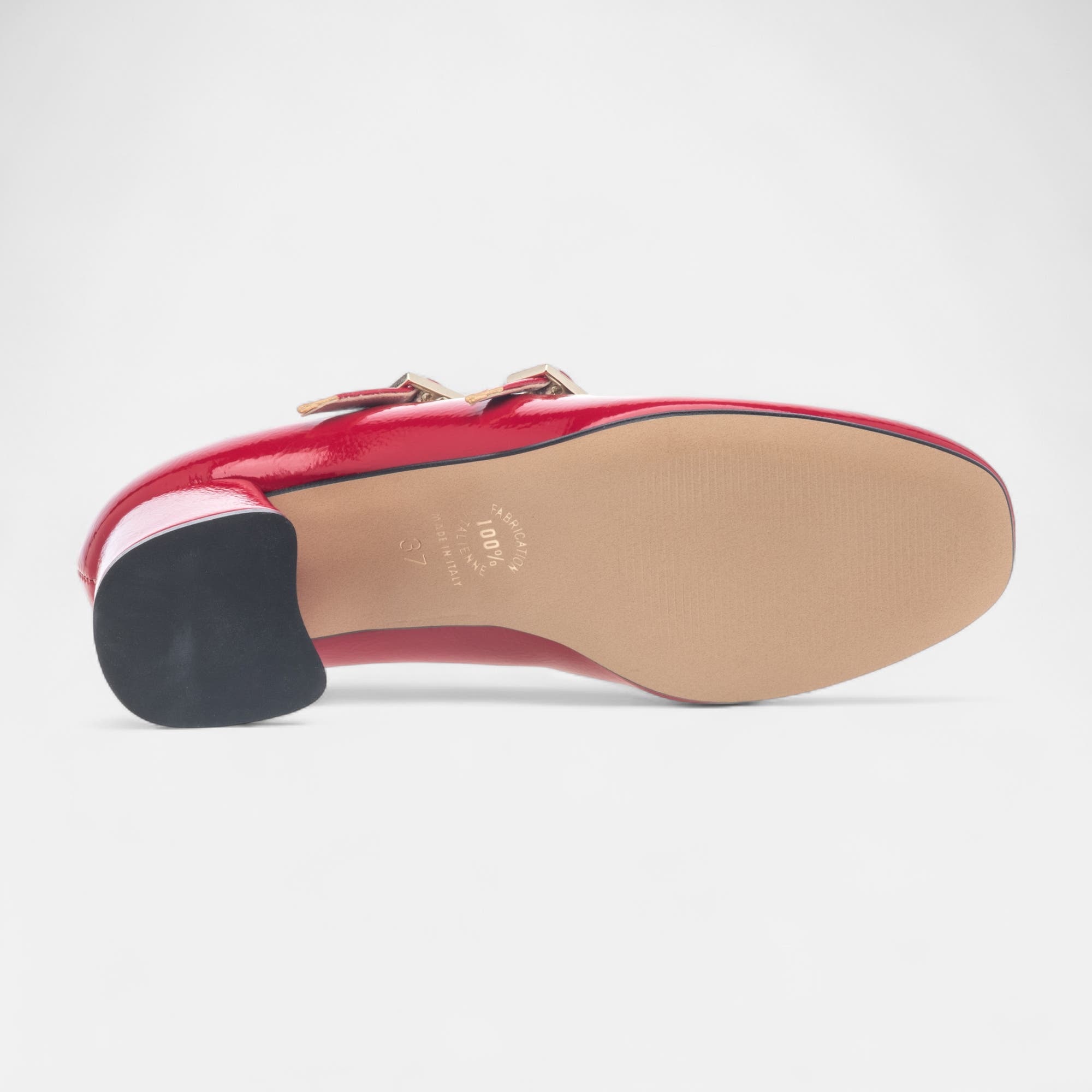 Babies à talon Femme rouge