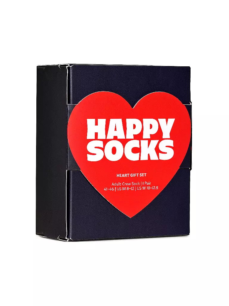 HAPPY SOCKS Herren Geschenkbox Socken HEART 41-46 navy dunkelblau