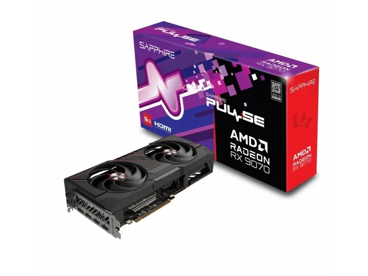 Sapphire Pulse Radeon RX 9070 - Grafikkort - Radeon RX 9070 - 16 GB GDDR6 - PCIe 5.0 x16 - 2 x DisplayPort, 2 x HDMI