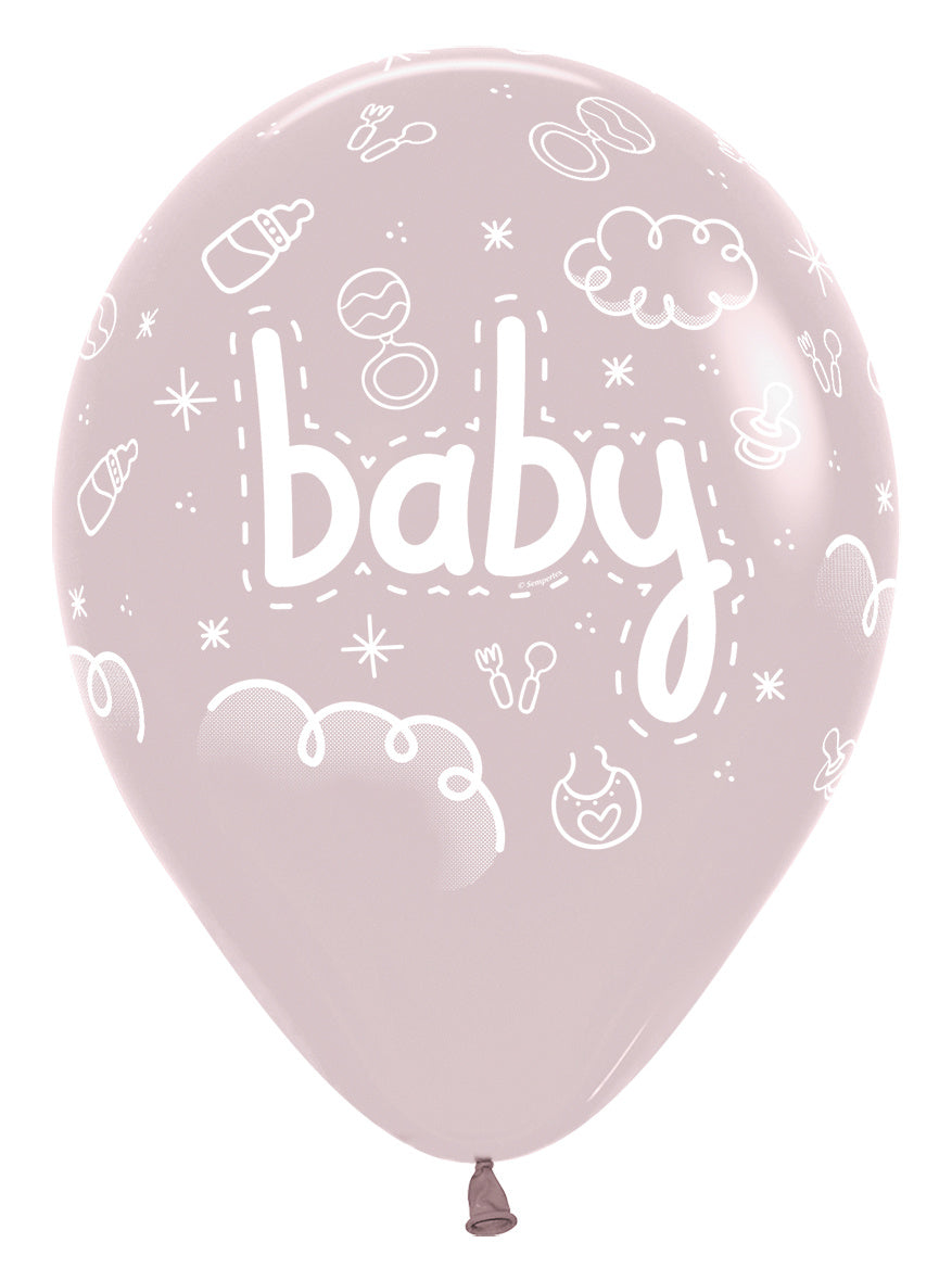 Ballonnen Baby Pastel Dusk Rose 30cm 25st
