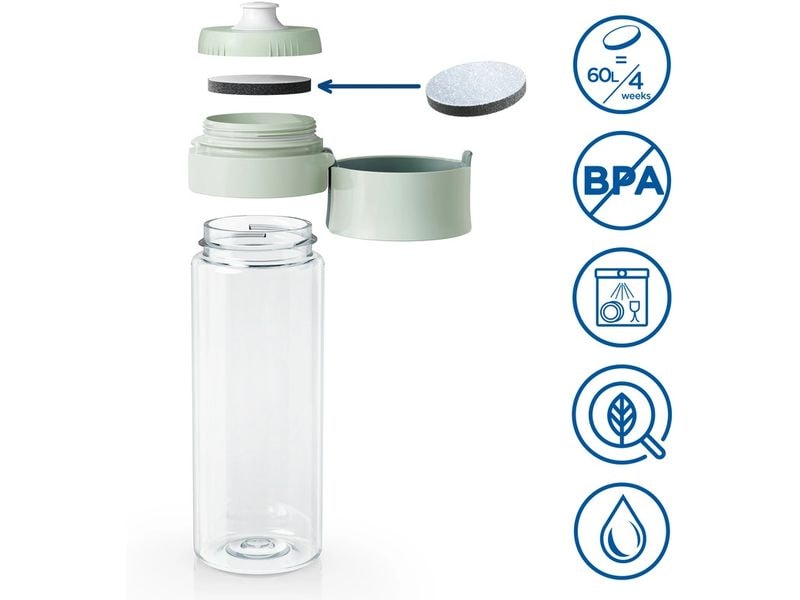 BRITA Wasserfilter-Flasche Vital Hellgrün Flasche mit Wasserfilter