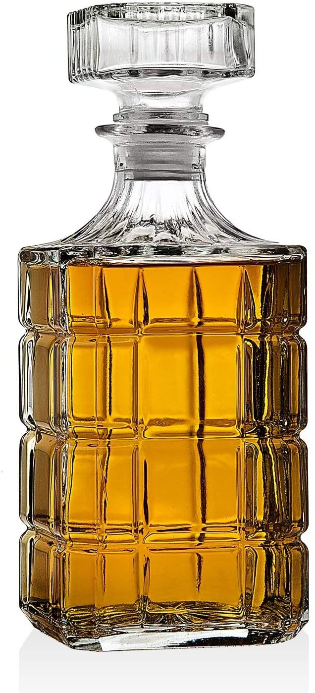 (7-tlg. Set) Edler Whisky Dekanter   Gläser Whiskey Geschenkset - Square Design