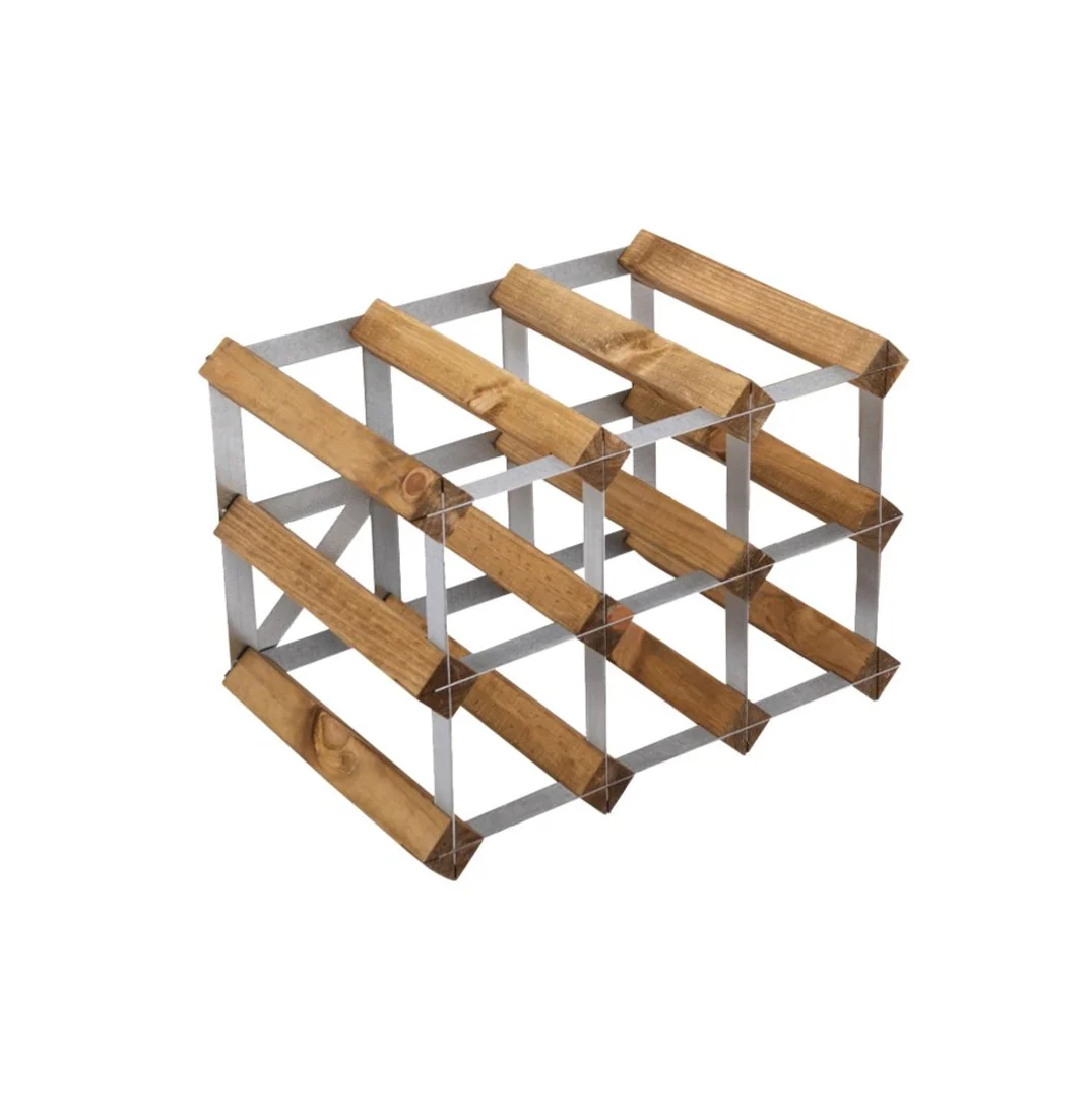 Traditional Wine Rack  Vinreol, 9 flasker - lys eg