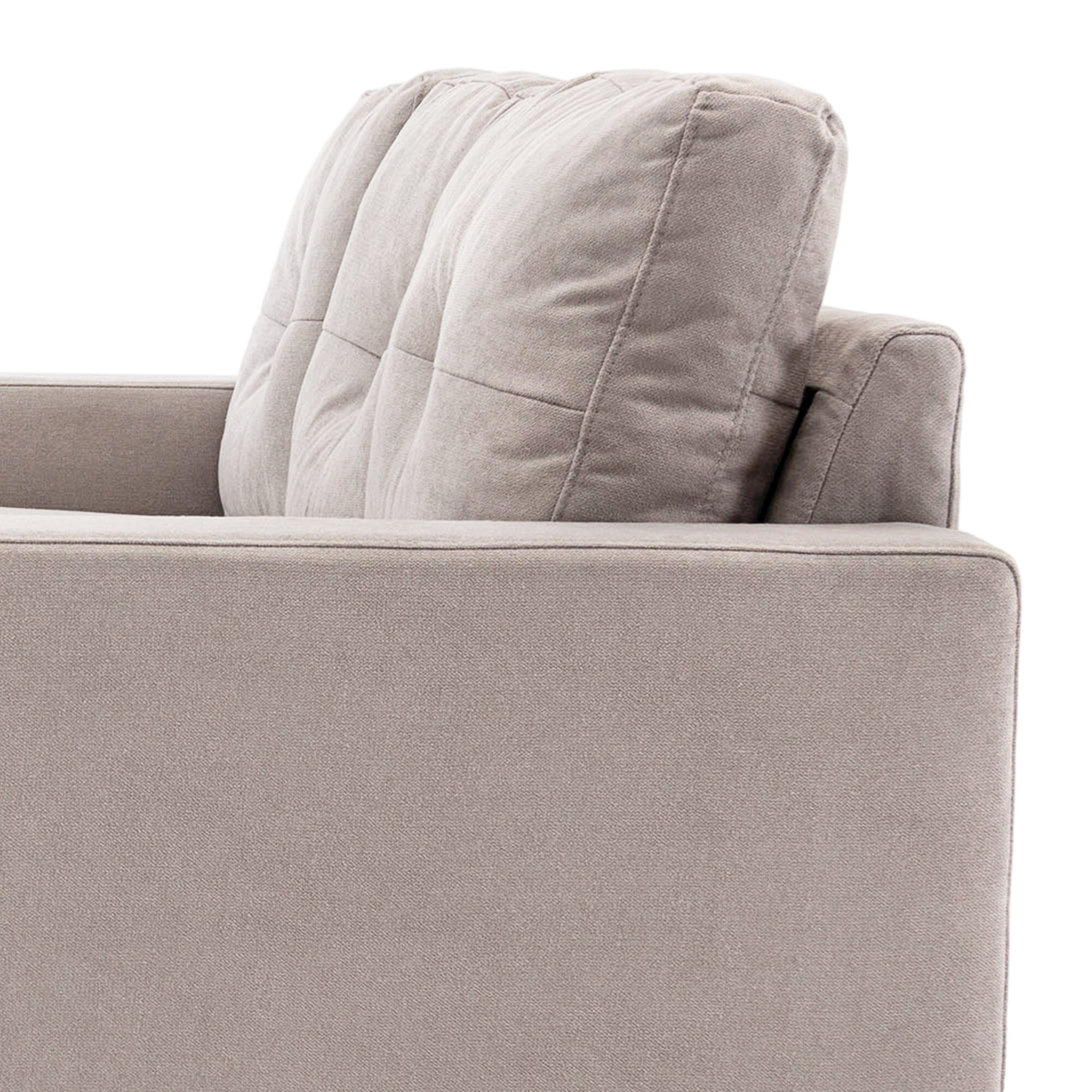 HOMCOM Ecksofa mit abnehmbarem Bezug schwarz 193L x 136B x 85H cm