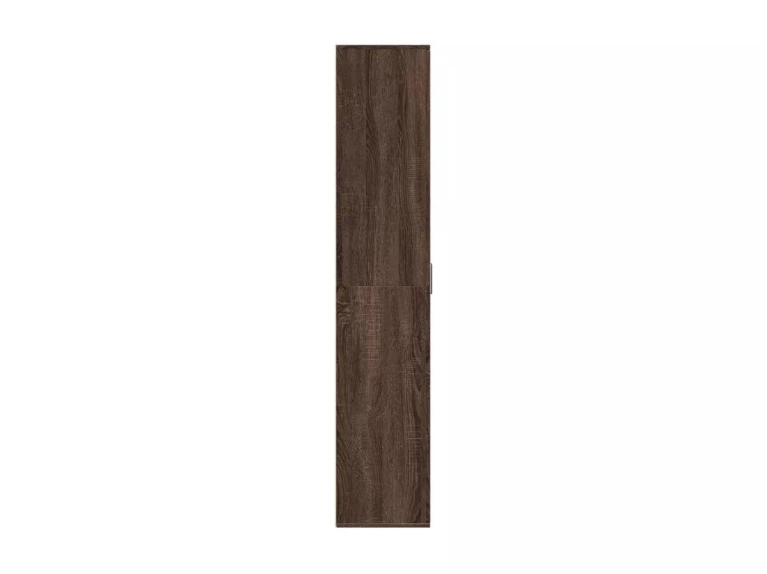 Buffet haut chêne marron 80x35x180 cm bois d'ingénierie