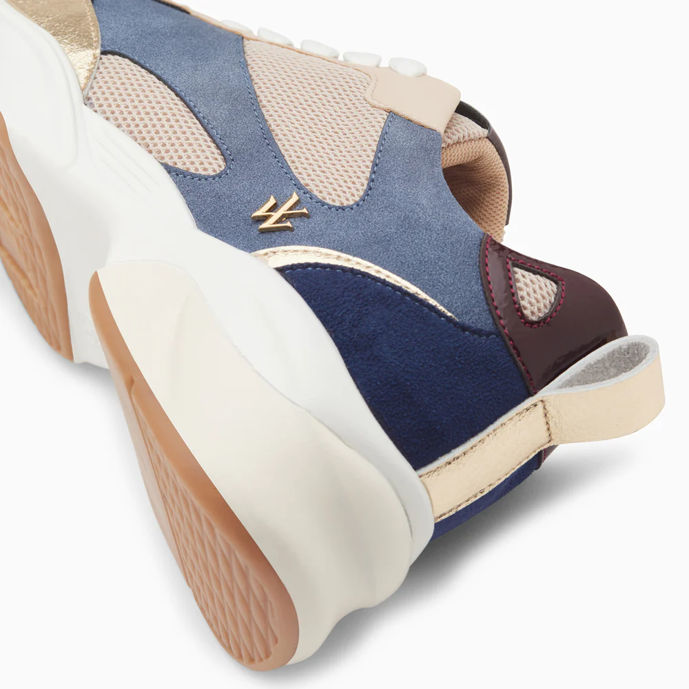 Sneakers-Baskets Shelly bleues à semelle graphique
